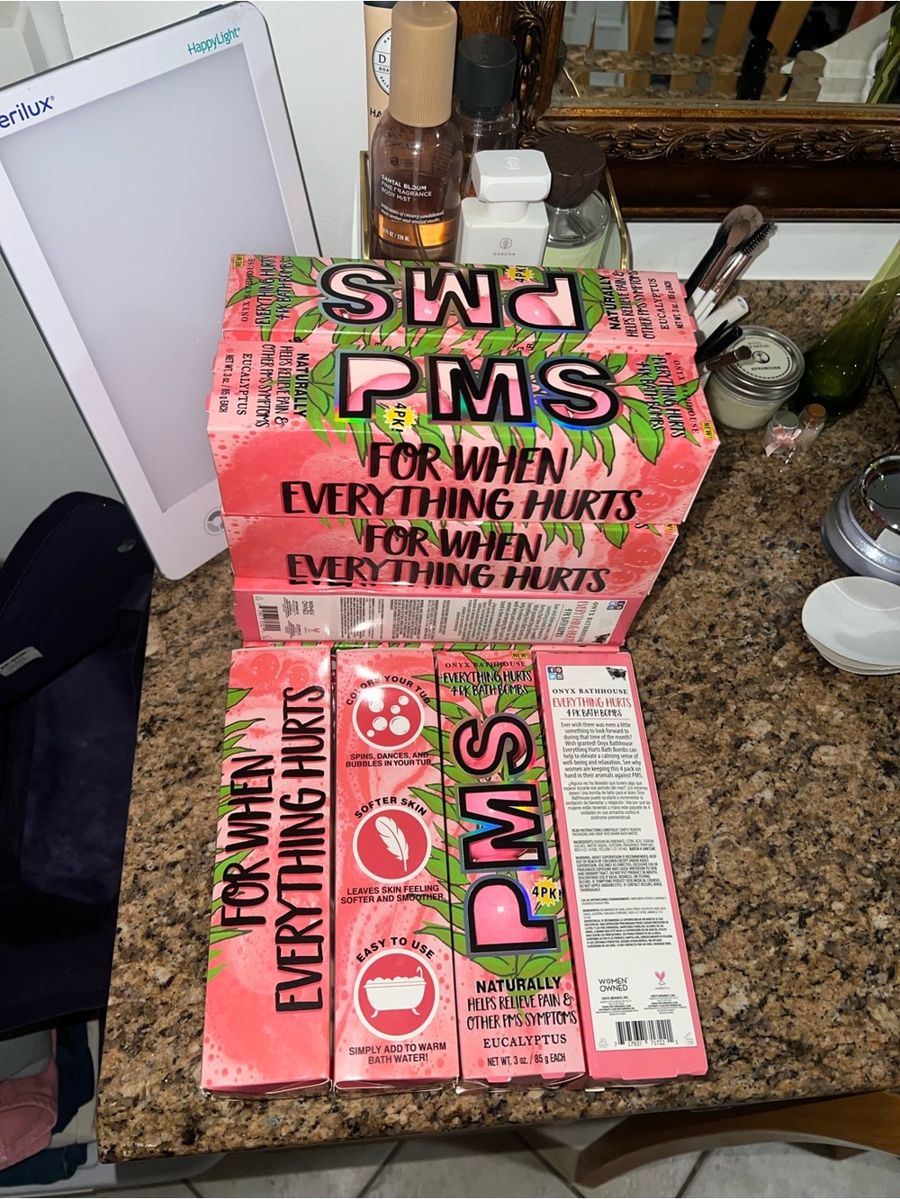 PMs Everything Hurts Eucalyptus Bath Bombs - 12 box bundle - Picture 4 of 4